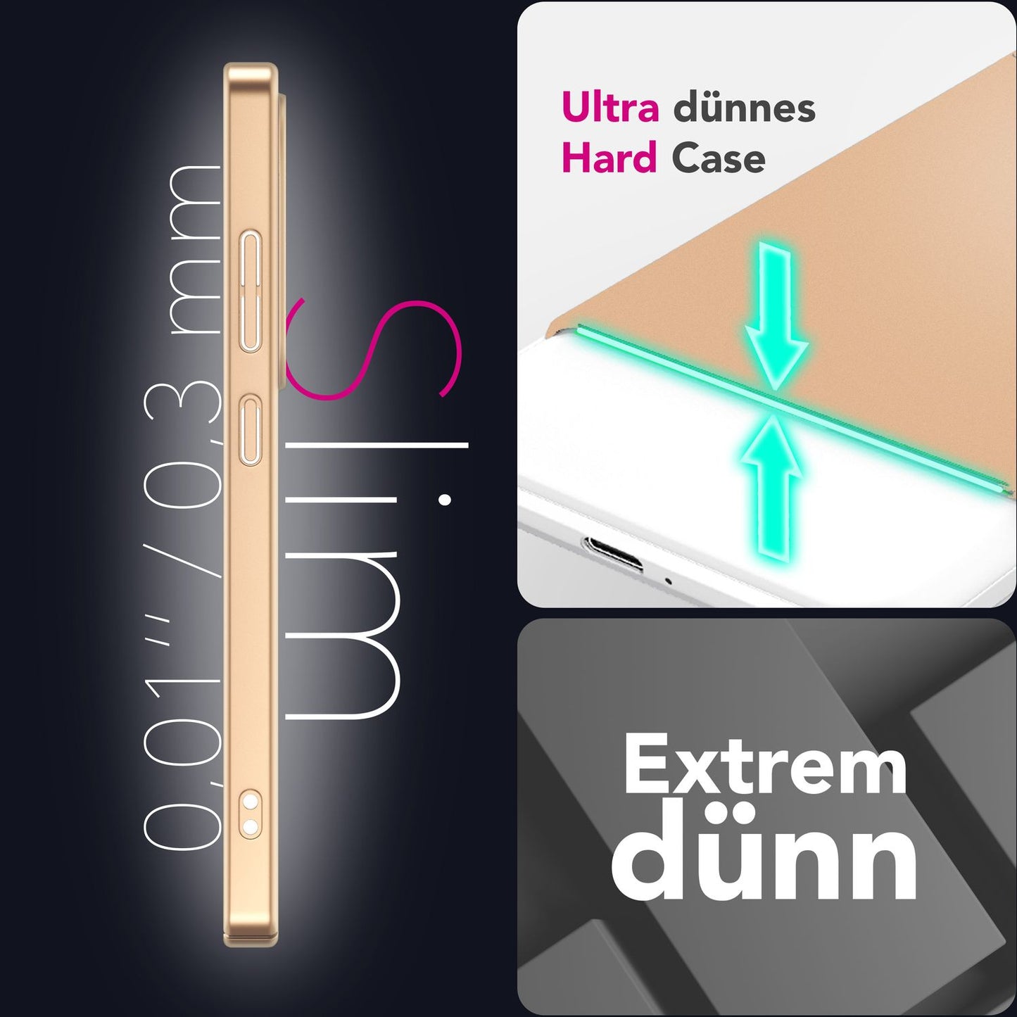 NALIA Ultra Slim Hardcase für Samsung Galaxy S25 – Anti-Fingerabdruck & 0.5mm Dünn – PUREFIT (Matt & Leicht) – Marke aus Berlin