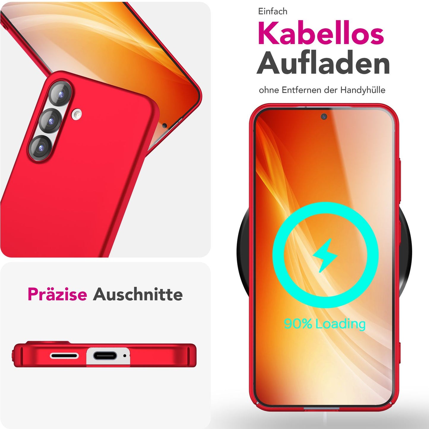 NALIA Ultra Slim Hardcase für Samsung Galaxy S25 – Anti-Fingerabdruck & 0.5mm Dünn – PUREFIT (Matt & Leicht) – Marke aus Berlin