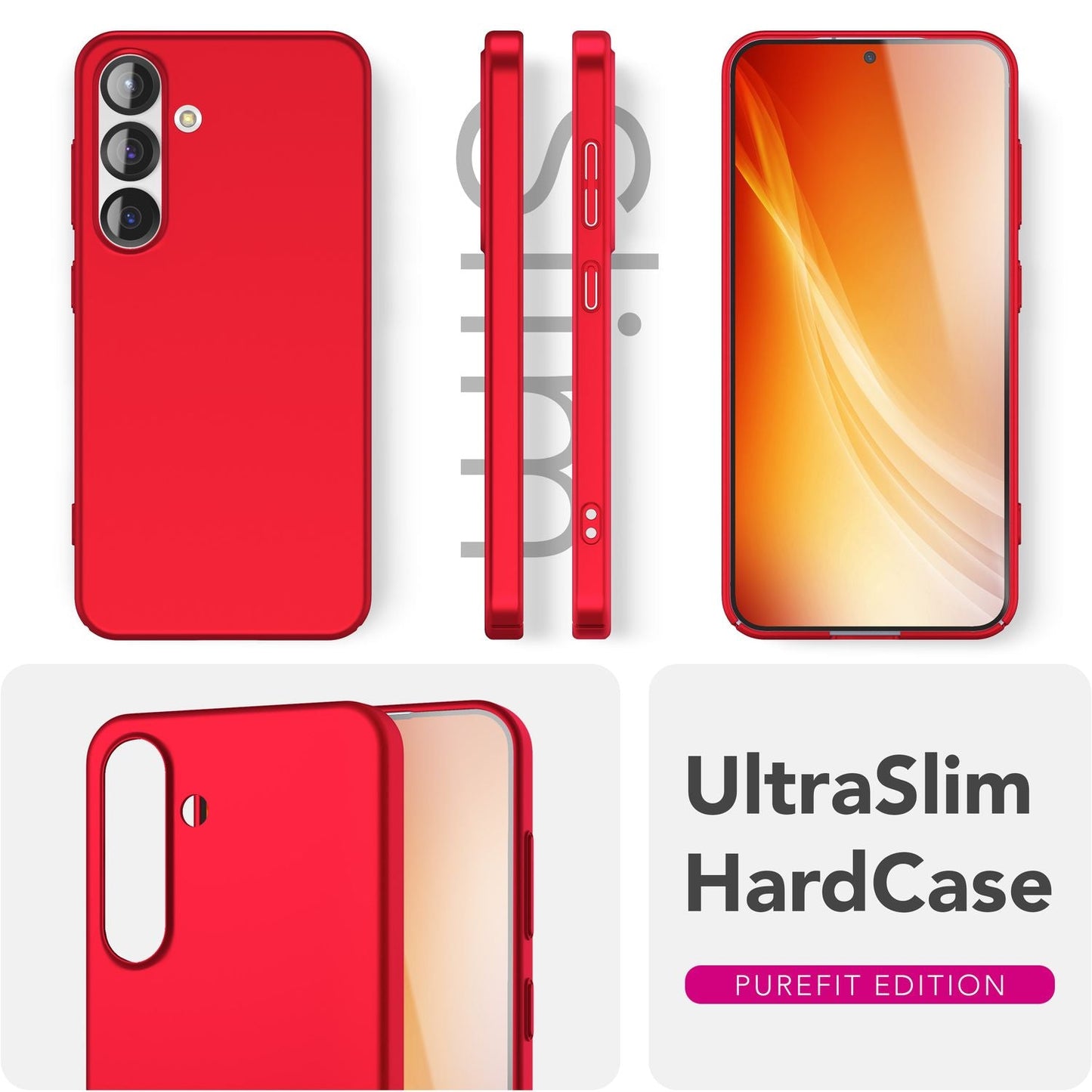 NALIA Ultra Slim Hardcase für Samsung Galaxy S25 – Anti-Fingerabdruck & 0.5mm Dünn – PUREFIT (Matt & Leicht) – Marke aus Berlin