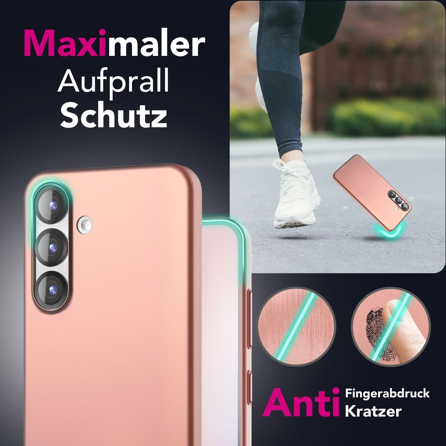 NALIA Ultra Slim Hardcase für Samsung Galaxy S25 – Anti-Fingerabdruck & 0.5mm Dünn – PUREFIT (Matt & Leicht) – Marke aus Berlin