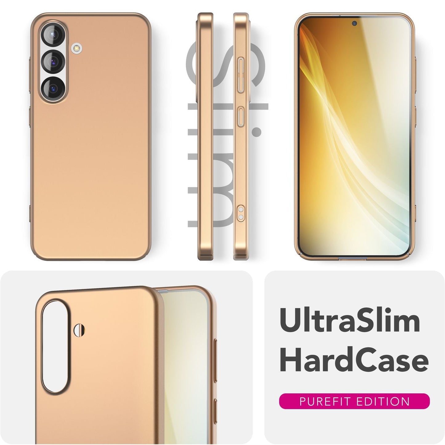 NALIA Ultra Slim Hardcase für Samsung Galaxy S25 Plus – Anti-Fingerabdruck & 0.5mm Dünn – PUREFIT (Matt & Leicht) – Marke aus Berlin