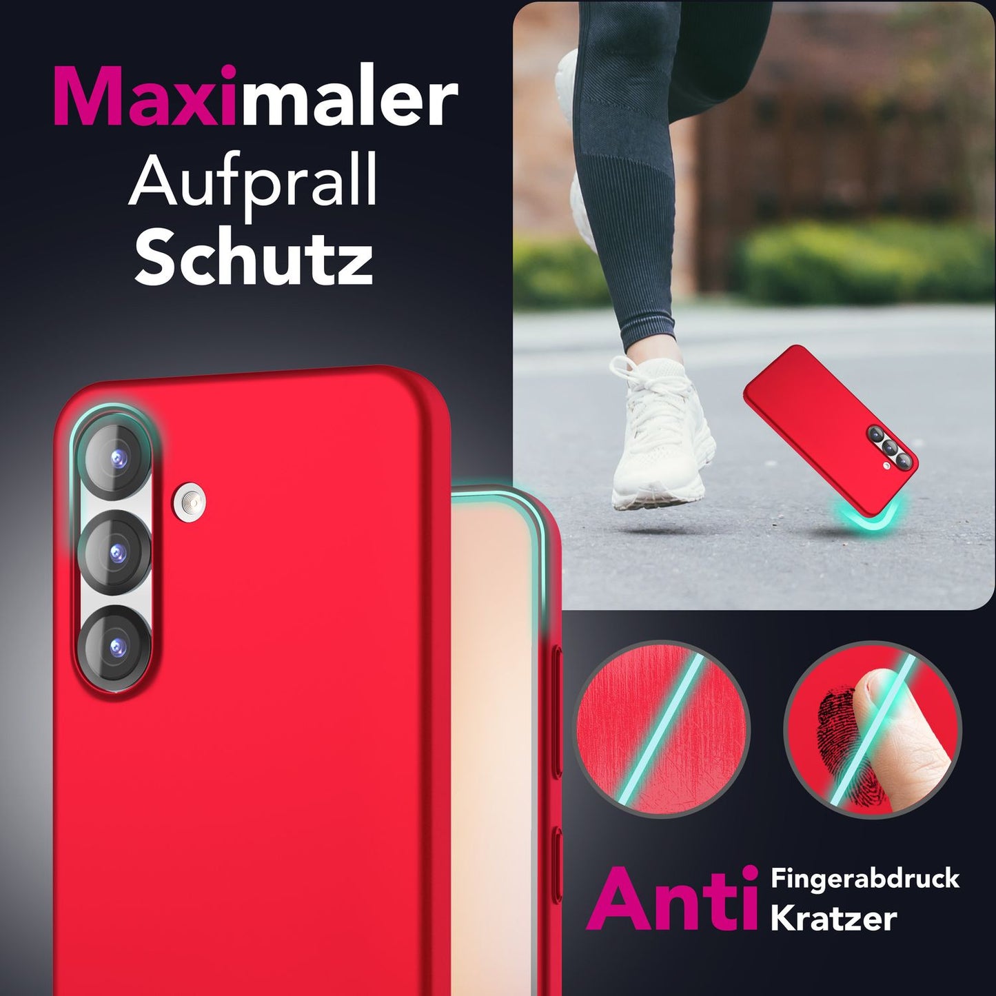NALIA Ultra Slim Hardcase für Samsung Galaxy S25 Plus – Anti-Fingerabdruck & 0.5mm Dünn – PUREFIT (Matt & Leicht) – Marke aus Berlin