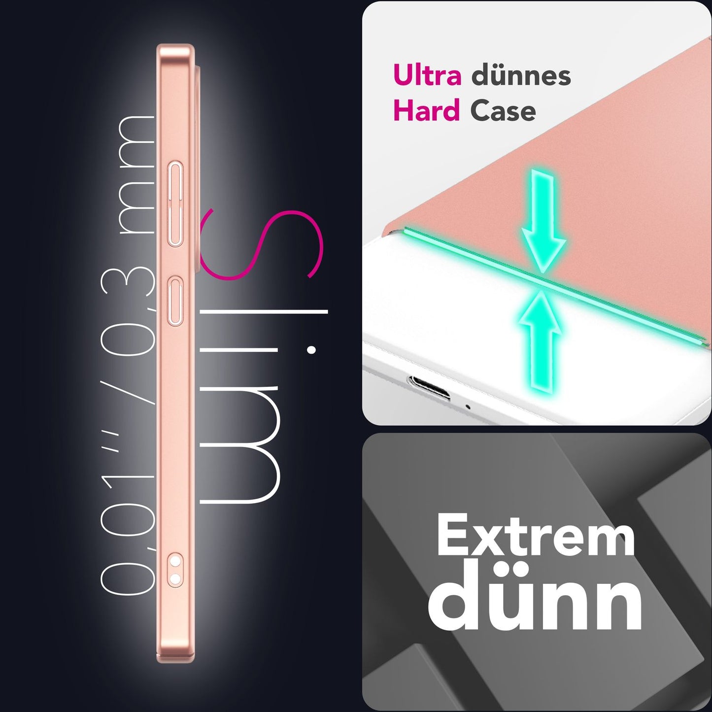 NALIA Ultra Slim Hardcase für Samsung Galaxy S25 Plus – Anti-Fingerabdruck & 0.5mm Dünn – PUREFIT (Matt & Leicht) – Marke aus Berlin