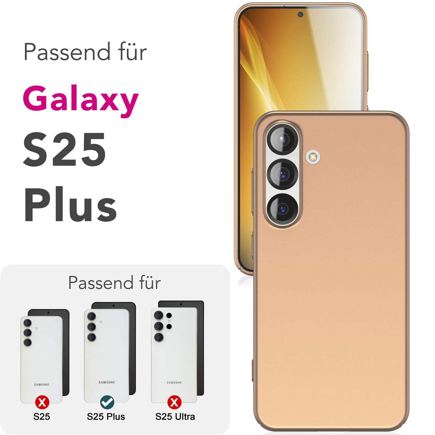 NALIA Ultra Slim Hardcase für Samsung Galaxy S25 Plus – Anti-Fingerabdruck & 0.5mm Dünn – PUREFIT (Matt & Leicht) – Marke aus Berlin