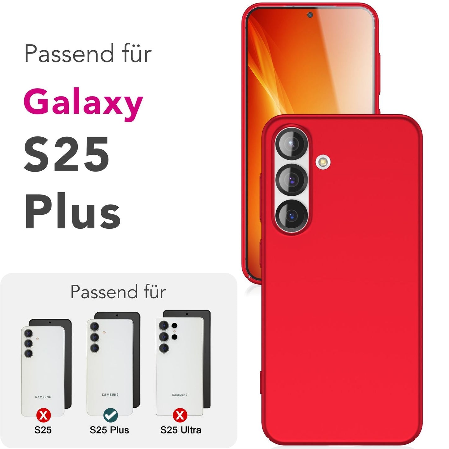 NALIA Ultra Slim Hardcase für Samsung Galaxy S25 Plus – Anti-Fingerabdruck & 0.5mm Dünn – PUREFIT (Matt & Leicht) – Marke aus Berlin