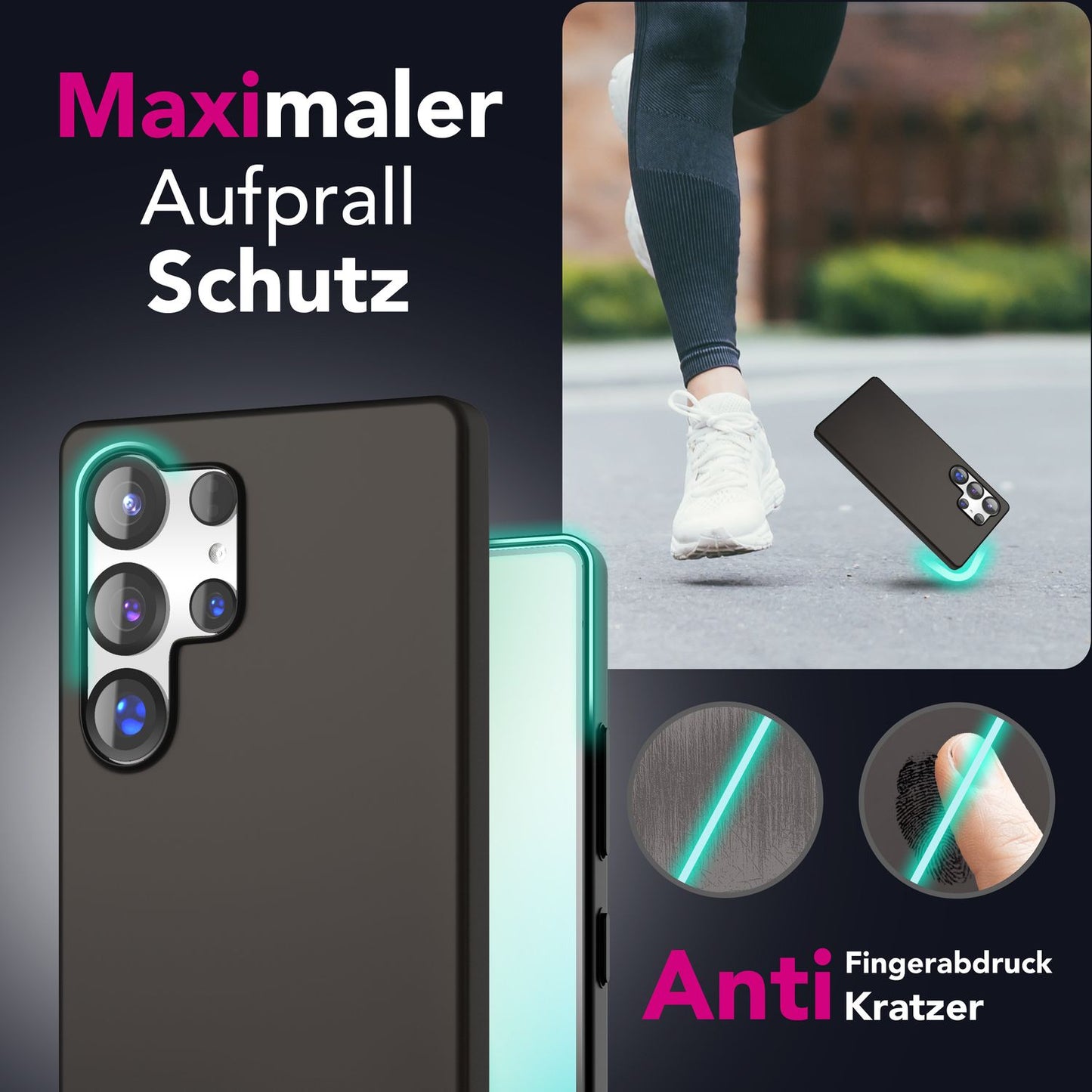 NALIA Ultra Slim Hardcase für Samsung Galaxy S25 Ultra – Anti-Fingerabdruck & 0.5mm Dünn – PUREFIT (Matt & Leicht) – Marke aus Berlin