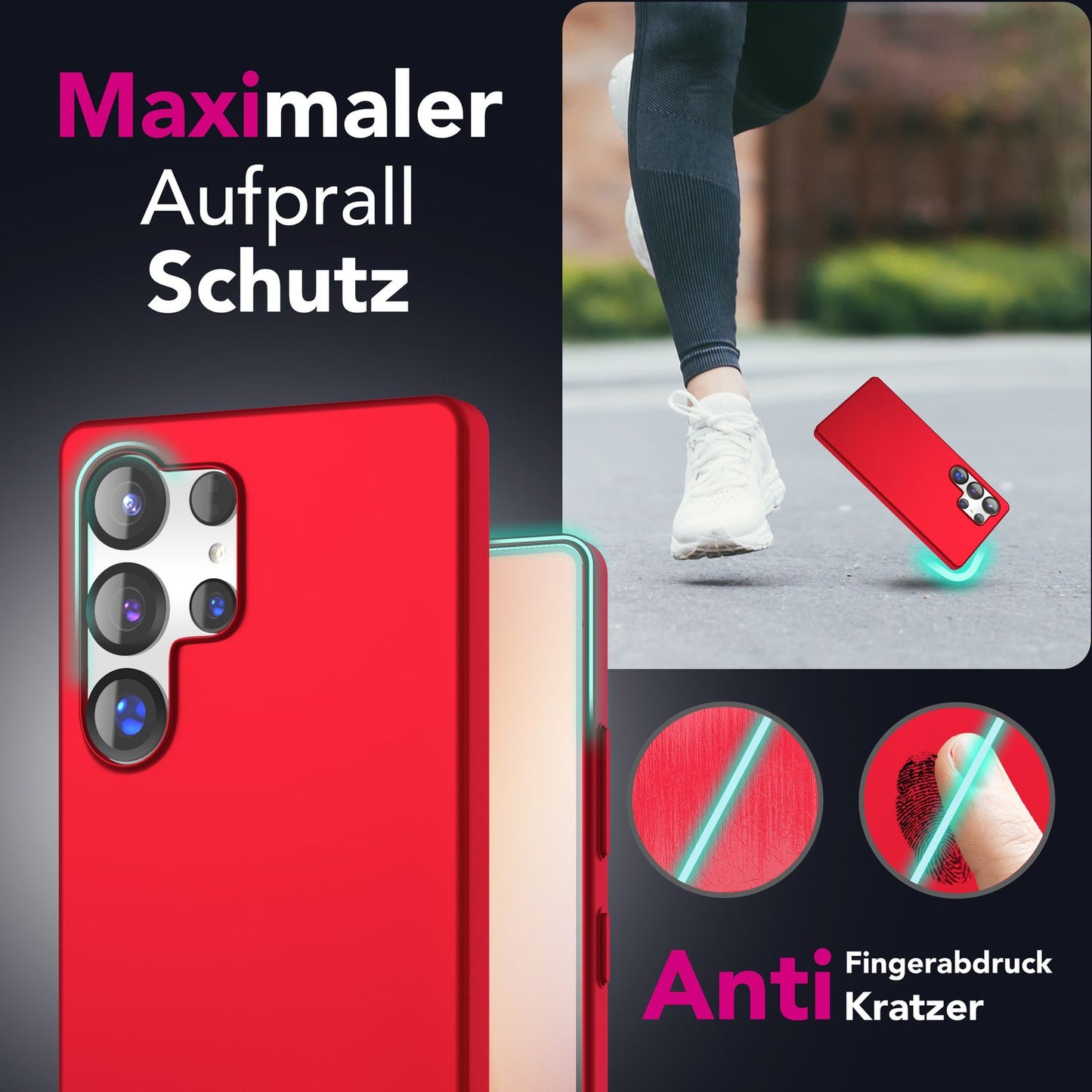 NALIA Ultra Slim Hardcase für Samsung Galaxy S25 Ultra – Anti-Fingerabdruck & 0.5mm Dünn – PUREFIT (Matt & Leicht) – Marke aus Berlin