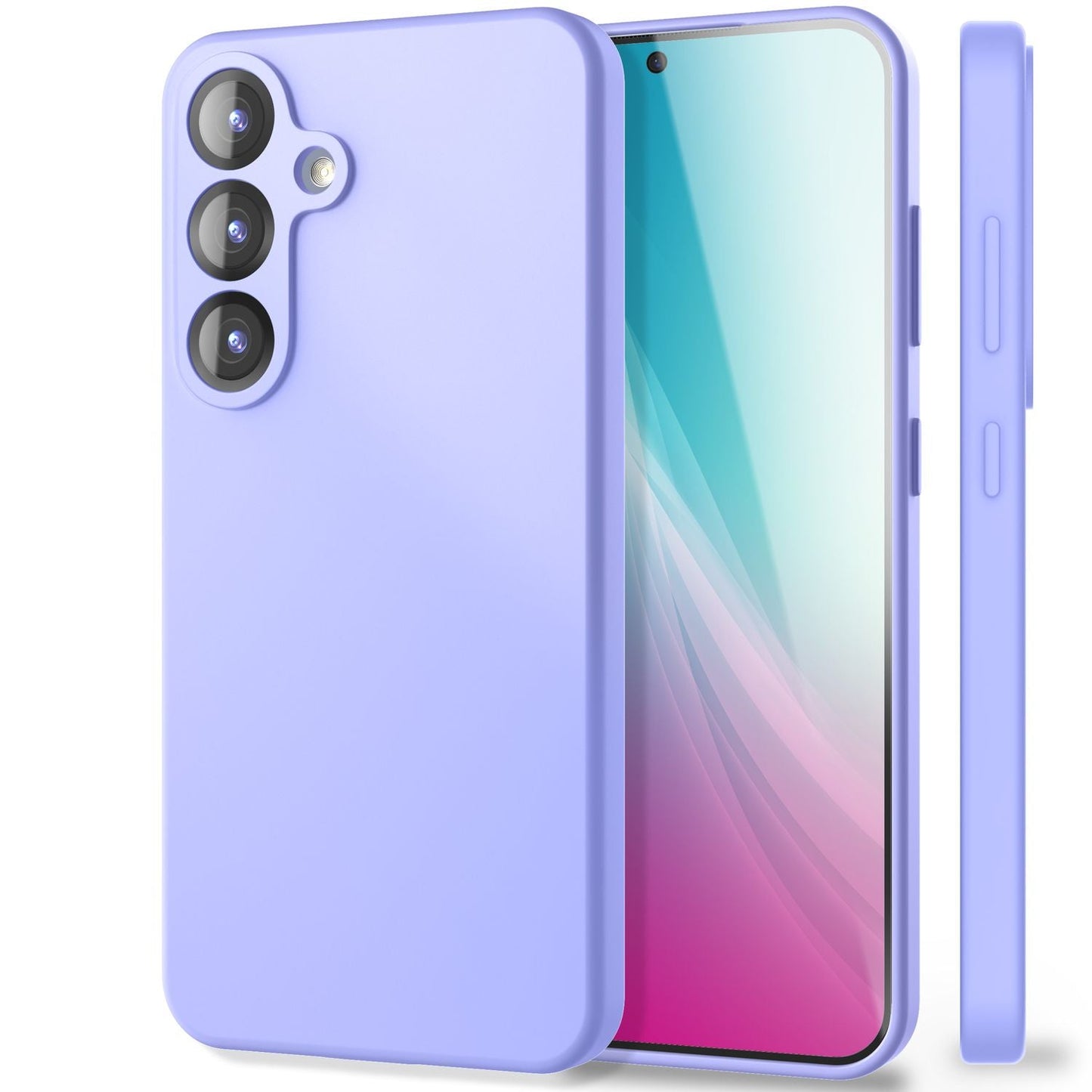 NALIA Silikonhülle für Samsung Galaxy S25 – Kameraschutz & Innenfutter – PHOENIX (Soft-Touch Case) – Marke aus Berlin