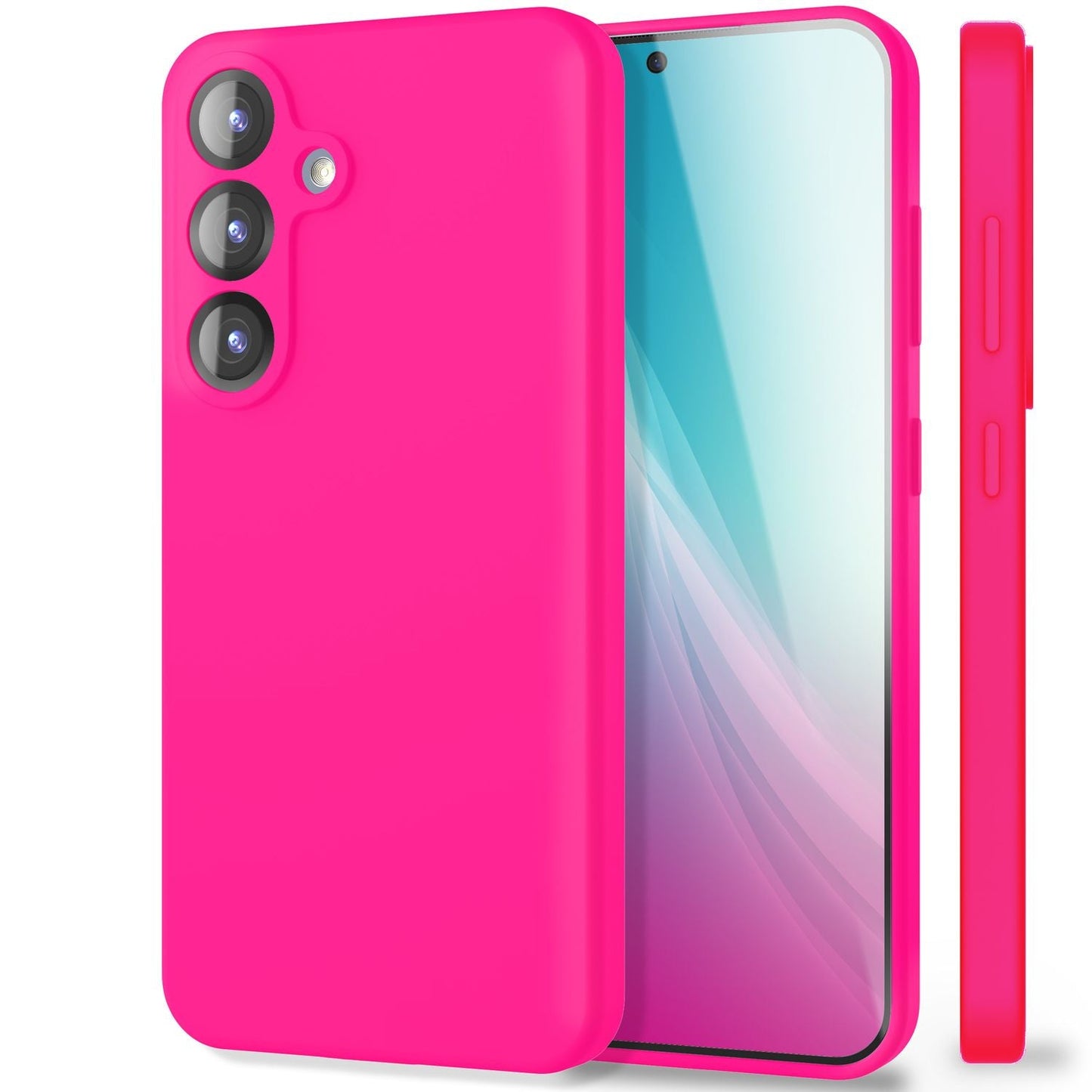 NALIA Silikonhülle für Samsung Galaxy S25 – Kameraschutz & Innenfutter – PHOENIX (Soft-Touch Case) – Marke aus Berlin