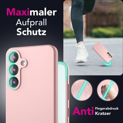 NALIA Silikonhülle für Samsung Galaxy S25 – Kameraschutz & Innenfutter – PHOENIX (Soft-Touch Case) – Marke aus Berlin