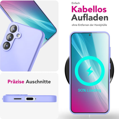 NALIA Silikonhülle für Samsung Galaxy S25 – Kameraschutz & Innenfutter – PHOENIX (Soft-Touch Case) – Marke aus Berlin
