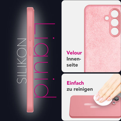 NALIA Silikonhülle für Samsung Galaxy S25 – Kameraschutz & Innenfutter – PHOENIX (Soft-Touch Case) – Marke aus Berlin
