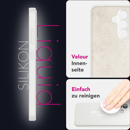 NALIA Silikonhülle für Samsung Galaxy S25 – Kameraschutz & Innenfutter – PHOENIX (Soft-Touch Case) – Marke aus Berlin