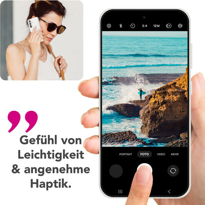 NALIA Silikonhülle für Samsung Galaxy S25 – Kameraschutz & Innenfutter – PHOENIX (Soft-Touch Case) – Marke aus Berlin
