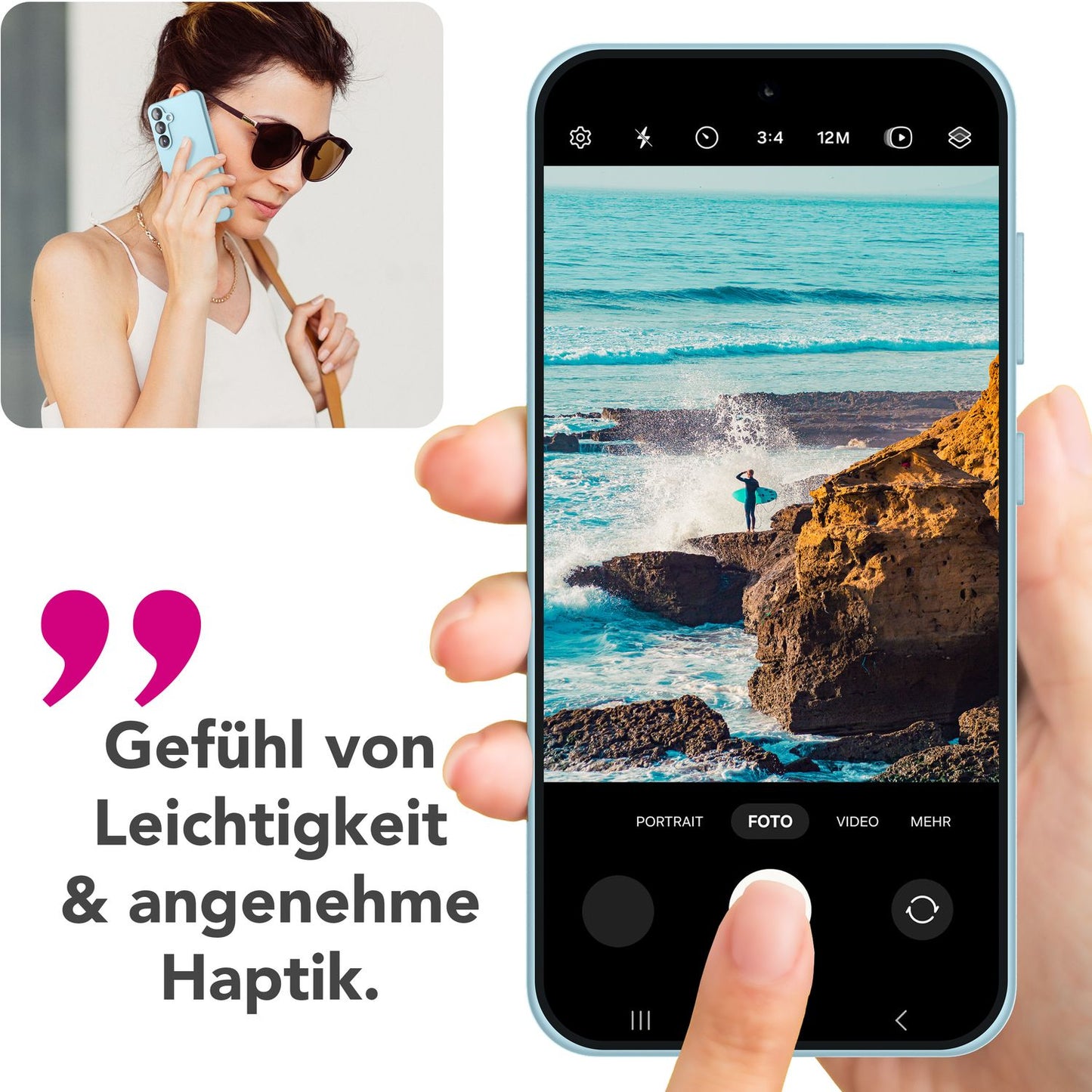 NALIA Silikonhülle für Samsung Galaxy S25 – Kameraschutz & Innenfutter – PHOENIX (Soft-Touch Case) – Marke aus Berlin