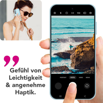 NALIA Silikonhülle für Samsung Galaxy S25 – Kameraschutz & Innenfutter – PHOENIX (Soft-Touch Case) – Marke aus Berlin