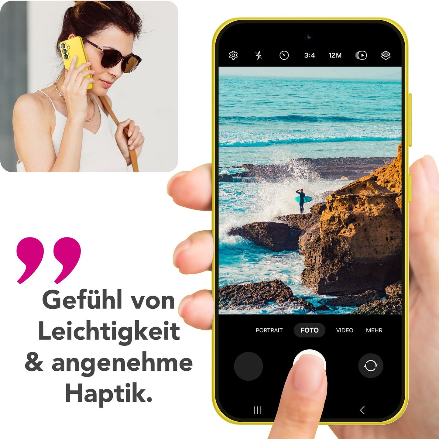 NALIA Silikonhülle für Samsung Galaxy S25 – Kameraschutz & Innenfutter – PHOENIX (Soft-Touch Case) – Marke aus Berlin