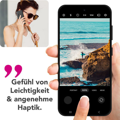 NALIA Silikonhülle für Samsung Galaxy S25 – Kameraschutz & Innenfutter – PHOENIX (Soft-Touch Case) – Marke aus Berlin