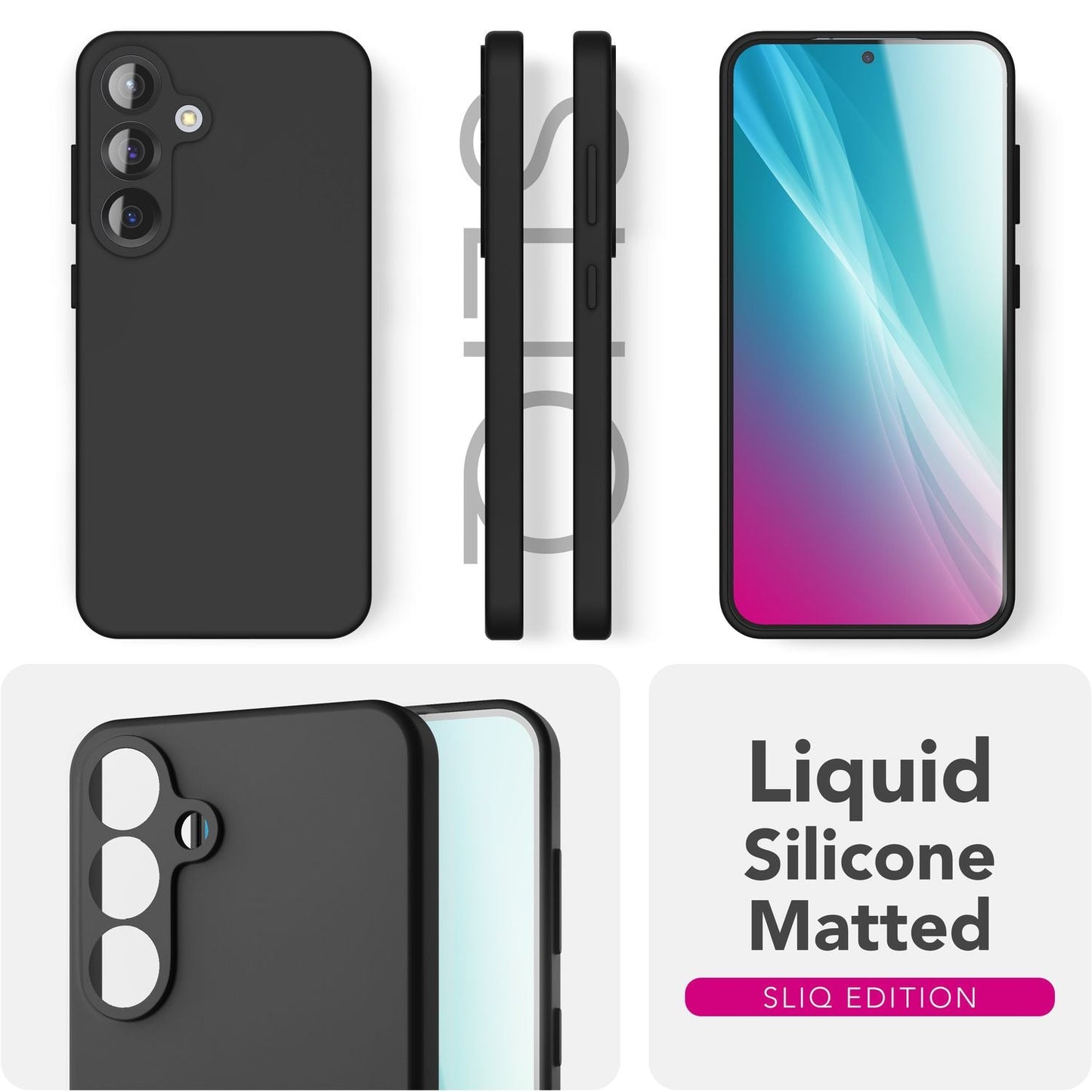 NALIA Silikonhülle für Samsung Galaxy S25 – Kameraschutz & Innenfutter – PHOENIX (Soft-Touch Case) – Marke aus Berlin