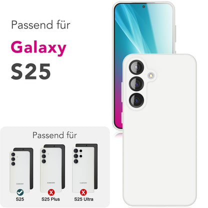 NALIA Silikonhülle für Samsung Galaxy S25 – Kameraschutz & Innenfutter – PHOENIX (Soft-Touch Case) – Marke aus Berlin