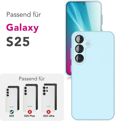 NALIA Silikonhülle für Samsung Galaxy S25 – Kameraschutz & Innenfutter – PHOENIX (Soft-Touch Case) – Marke aus Berlin