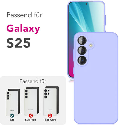 NALIA Silikonhülle für Samsung Galaxy S25 – Kameraschutz & Innenfutter – PHOENIX (Soft-Touch Case) – Marke aus Berlin