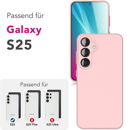 NALIA Silikonhülle für Samsung Galaxy S25 – Kameraschutz & Innenfutter – PHOENIX (Soft-Touch Case) – Marke aus Berlin