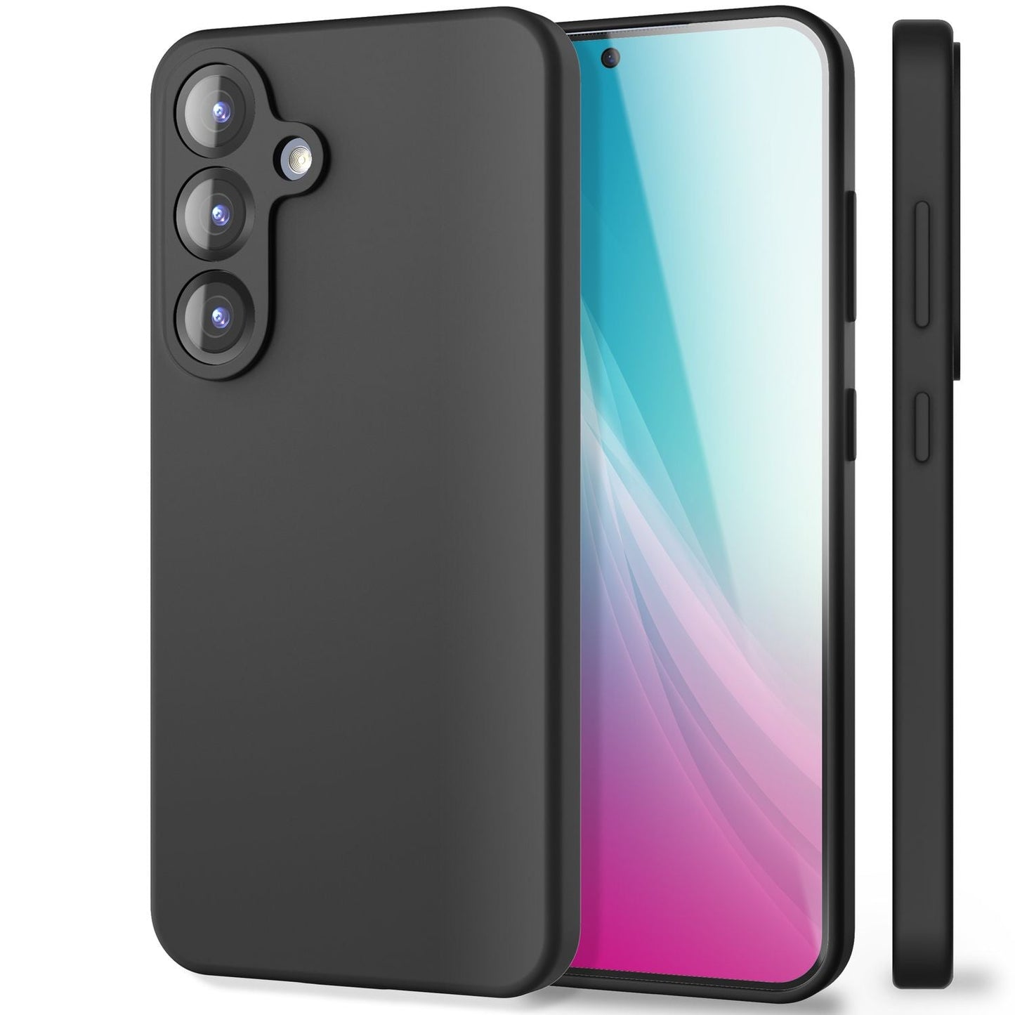 NALIA Silikonhülle für Samsung Galaxy S25 Plus – Kameraschutz & Innenfutter – PHOENIX (Soft-Touch Case) – Marke aus Berlin