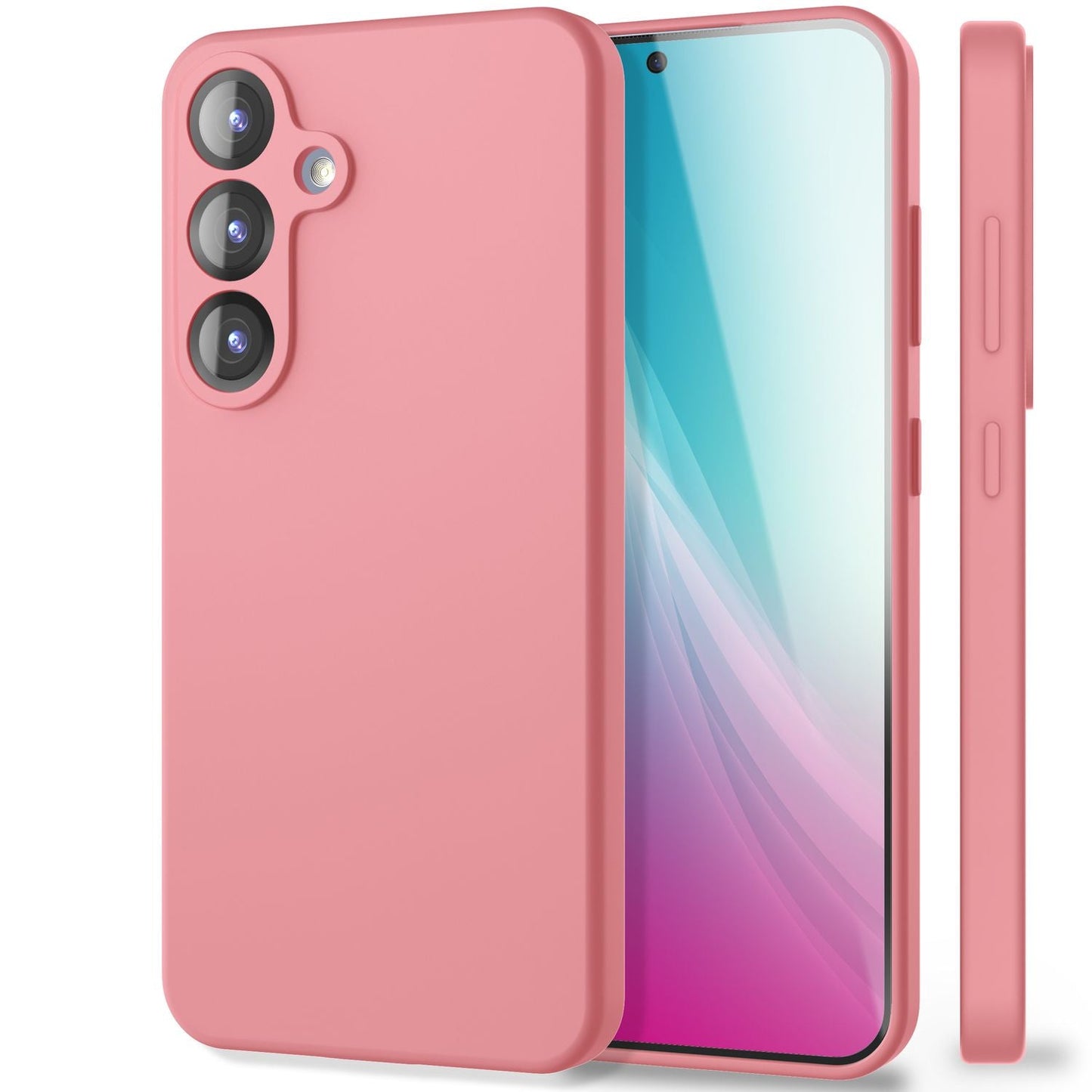 NALIA Silikonhülle für Samsung Galaxy S25 Plus – Kameraschutz & Innenfutter – PHOENIX (Soft-Touch Case) – Marke aus Berlin