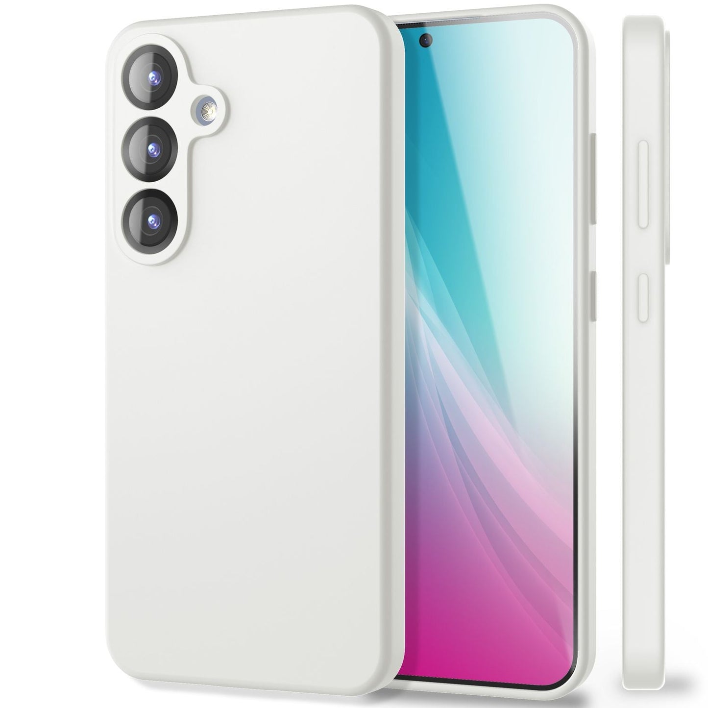 NALIA Silikonhülle für Samsung Galaxy S25 Plus – Kameraschutz & Innenfutter – PHOENIX (Soft-Touch Case) – Marke aus Berlin