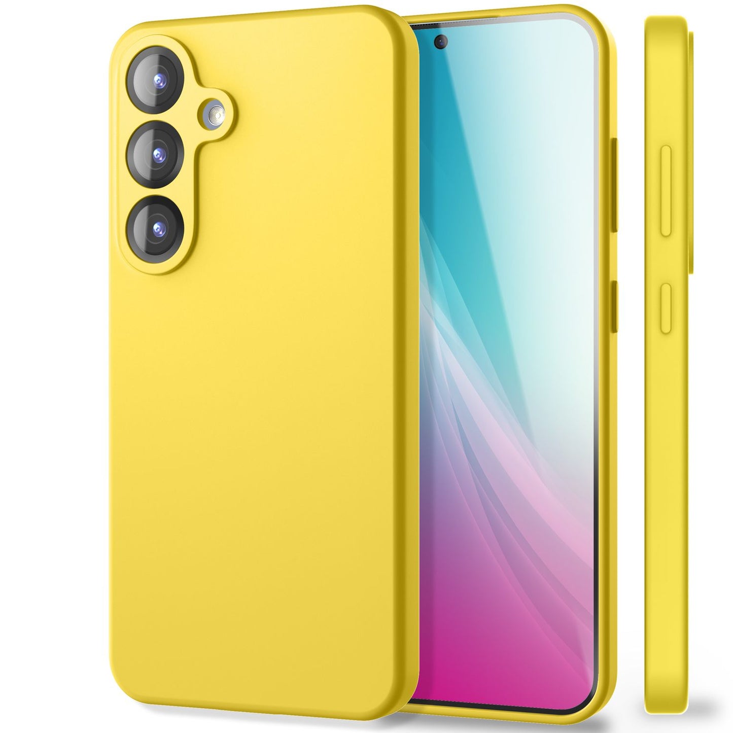 NALIA Silikonhülle für Samsung Galaxy S25 Plus – Kameraschutz & Innenfutter – PHOENIX (Soft-Touch Case) – Marke aus Berlin