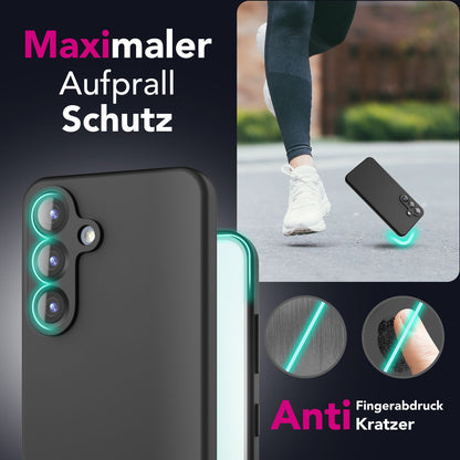 NALIA Silikonhülle für Samsung Galaxy S25 Plus – Kameraschutz & Innenfutter – PHOENIX (Soft-Touch Case) – Marke aus Berlin
