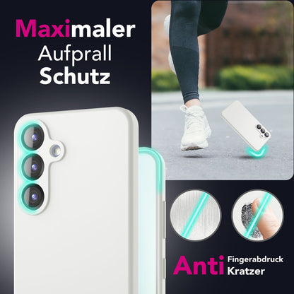 NALIA Silikonhülle für Samsung Galaxy S25 Plus – Kameraschutz & Innenfutter – PHOENIX (Soft-Touch Case) – Marke aus Berlin