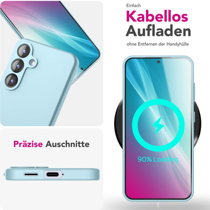 NALIA Silikonhülle für Samsung Galaxy S25 Plus – Kameraschutz & Innenfutter – PHOENIX (Soft-Touch Case) – Marke aus Berlin