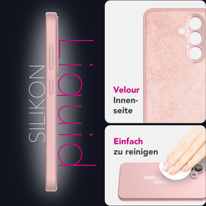 NALIA Silikonhülle für Samsung Galaxy S25 Plus – Kameraschutz & Innenfutter – PHOENIX (Soft-Touch Case) – Marke aus Berlin