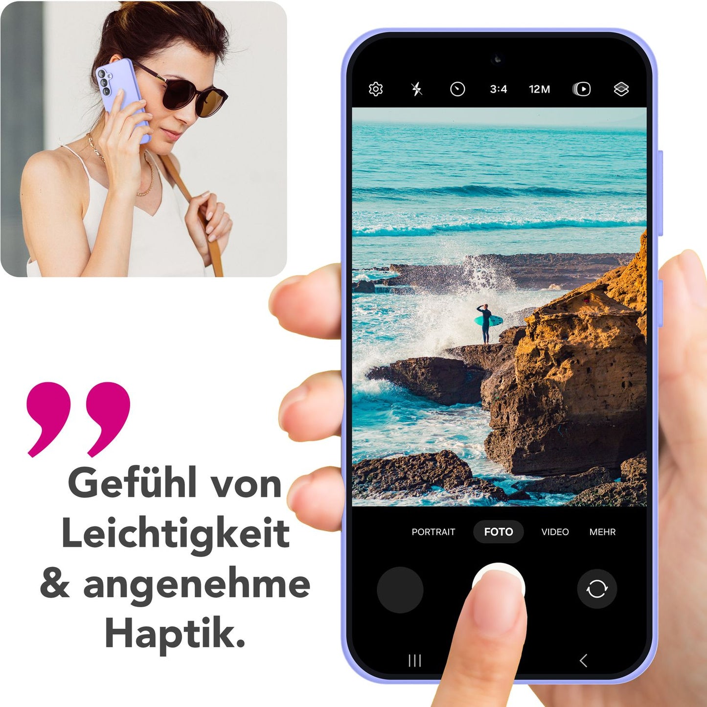 NALIA Silikonhülle für Samsung Galaxy S25 Plus – Kameraschutz & Innenfutter – PHOENIX (Soft-Touch Case) – Marke aus Berlin