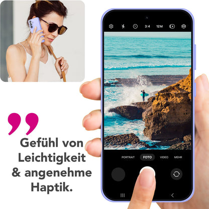 NALIA Silikonhülle für Samsung Galaxy S25 Plus – Kameraschutz & Innenfutter – PHOENIX (Soft-Touch Case) – Marke aus Berlin