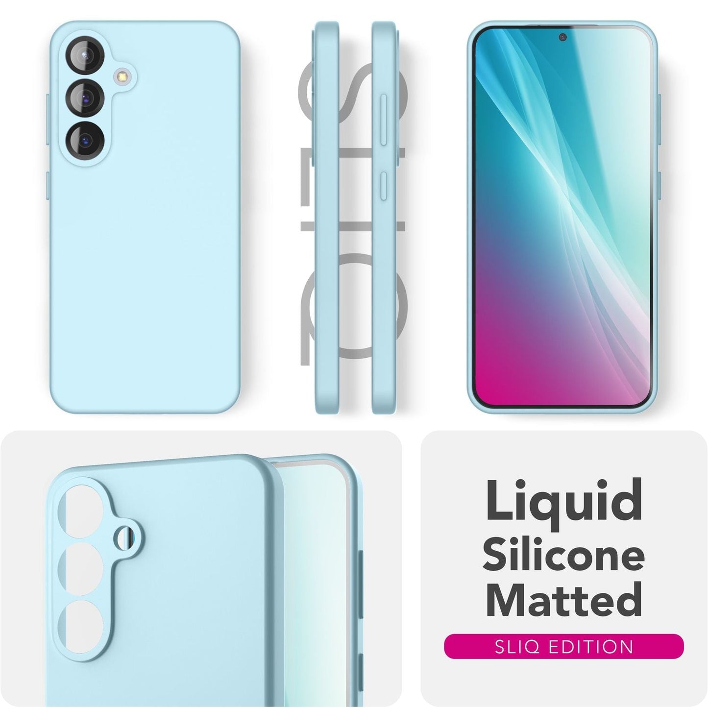 NALIA Silikonhülle für Samsung Galaxy S25 Plus – Kameraschutz & Innenfutter – PHOENIX (Soft-Touch Case) – Marke aus Berlin