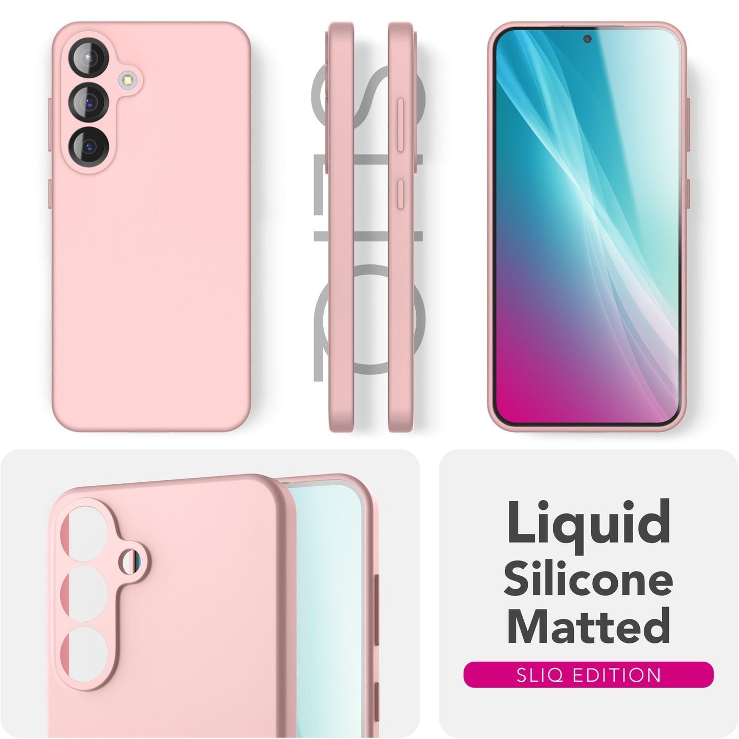NALIA Silikonhülle für Samsung Galaxy S25 Plus – Kameraschutz & Innenfutter – PHOENIX (Soft-Touch Case) – Marke aus Berlin