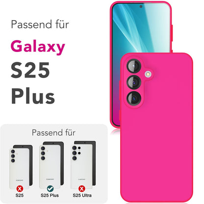 NALIA Silikonhülle für Samsung Galaxy S25 Plus – Kameraschutz & Innenfutter – PHOENIX (Soft-Touch Case) – Marke aus Berlin