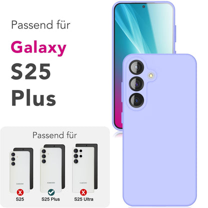 NALIA Silikonhülle für Samsung Galaxy S25 Plus – Kameraschutz & Innenfutter – PHOENIX (Soft-Touch Case) – Marke aus Berlin