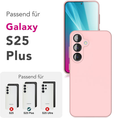 NALIA Silikonhülle für Samsung Galaxy S25 Plus – Kameraschutz & Innenfutter – PHOENIX (Soft-Touch Case) – Marke aus Berlin