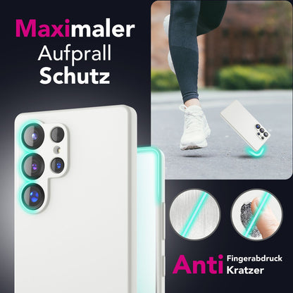 NALIA Silikonhülle für Samsung Galaxy S25 Ultra – Kameraschutz & Innenfutter – PHOENIX (Soft-Touch Case) – Marke aus Berlin