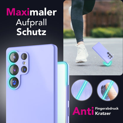 NALIA Silikonhülle für Samsung Galaxy S25 Ultra – Kameraschutz & Innenfutter – PHOENIX (Soft-Touch Case) – Marke aus Berlin