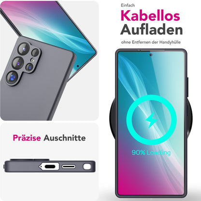 NALIA Silikonhülle für Samsung Galaxy S25 Ultra – Kameraschutz & Innenfutter – PHOENIX (Soft-Touch Case) – Marke aus Berlin