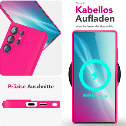 NALIA Silikonhülle für Samsung Galaxy S25 Ultra – Kameraschutz & Innenfutter – PHOENIX (Soft-Touch Case) – Marke aus Berlin