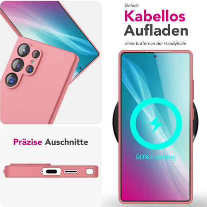 NALIA Silikonhülle für Samsung Galaxy S25 Ultra – Kameraschutz & Innenfutter – PHOENIX (Soft-Touch Case) – Marke aus Berlin