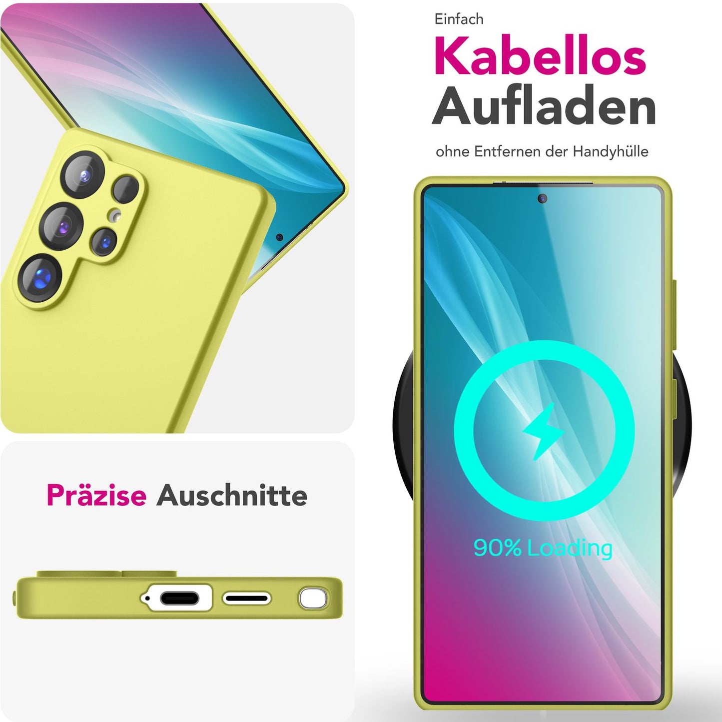 NALIA Silikonhülle für Samsung Galaxy S25 Ultra – Kameraschutz & Innenfutter – PHOENIX (Soft-Touch Case) – Marke aus Berlin