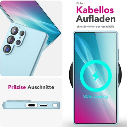 NALIA Silikonhülle für Samsung Galaxy S25 Ultra – Kameraschutz & Innenfutter – PHOENIX (Soft-Touch Case) – Marke aus Berlin
