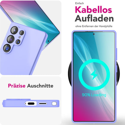 NALIA Silikonhülle für Samsung Galaxy S25 Ultra – Kameraschutz & Innenfutter – PHOENIX (Soft-Touch Case) – Marke aus Berlin